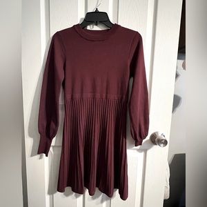 SHEIN Burgundy Sweater Dress